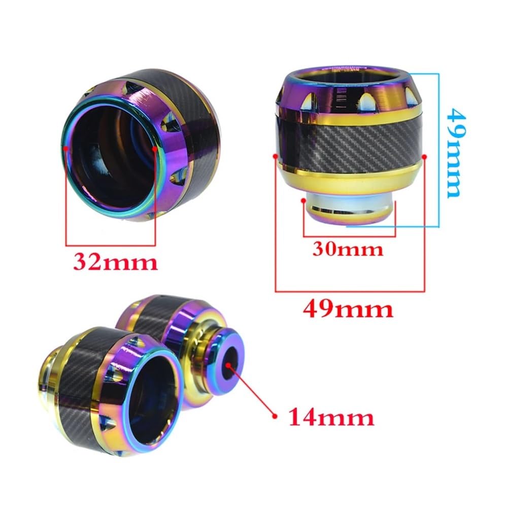Moto Tamponi Paratelaio 2 Pezzi Slider Telaio In Alluminio Forcella Anteriore Protezione Anti-caduta In Fibra Di Carbonio Per Moto E Scooter