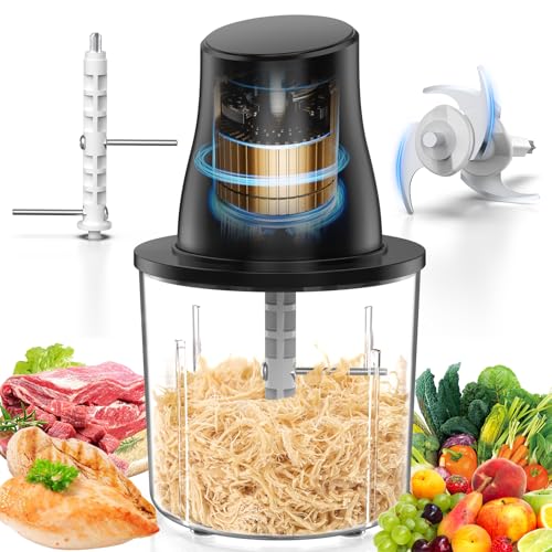 TURNRISE Electric Chicken Shredder Tool: 250W Multifunctional Press-to-Operate Meat Shredder