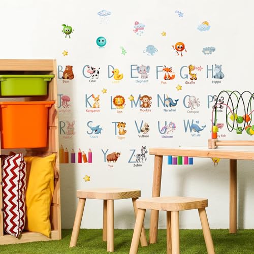 Vinilos Decorativos Infantiles Animal Alphabet 64 Pcs miniatura 2