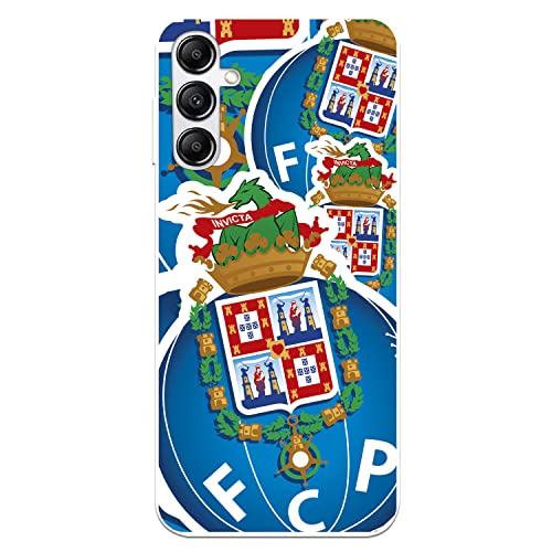 Capa para Samsung Galaxy A14 5G de futebol clube porto escudo desenho tansparente para proteger o seu telemóvel. Capa de silicone flexível com licença oficial futebol clube porto
