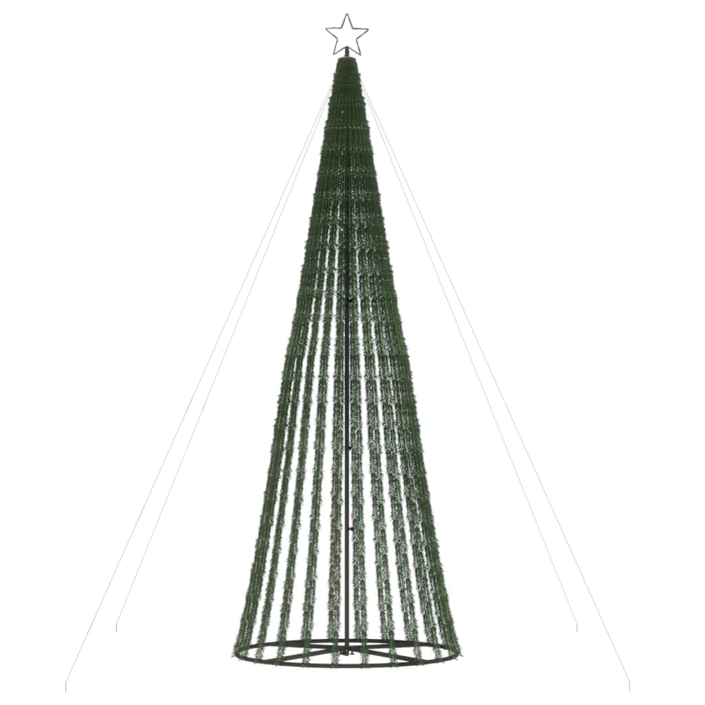 Festnight Luces Arbol Navidad para Exterior con Poste de Metal, Arbol de Navidad 300 cm, Fácil Montaje, Decoración de Navidad para Interior Exterior, Blanco Cálido