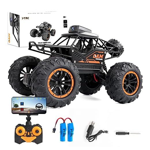 Yepofe Remote Control Car with Camera WiFi 720P HD FPV Camera, 2.4Ghz 1/18 Scale Off-Road Remote Control Truck Monster Trucks for Boys 8-12 Birthday Gift for Kids