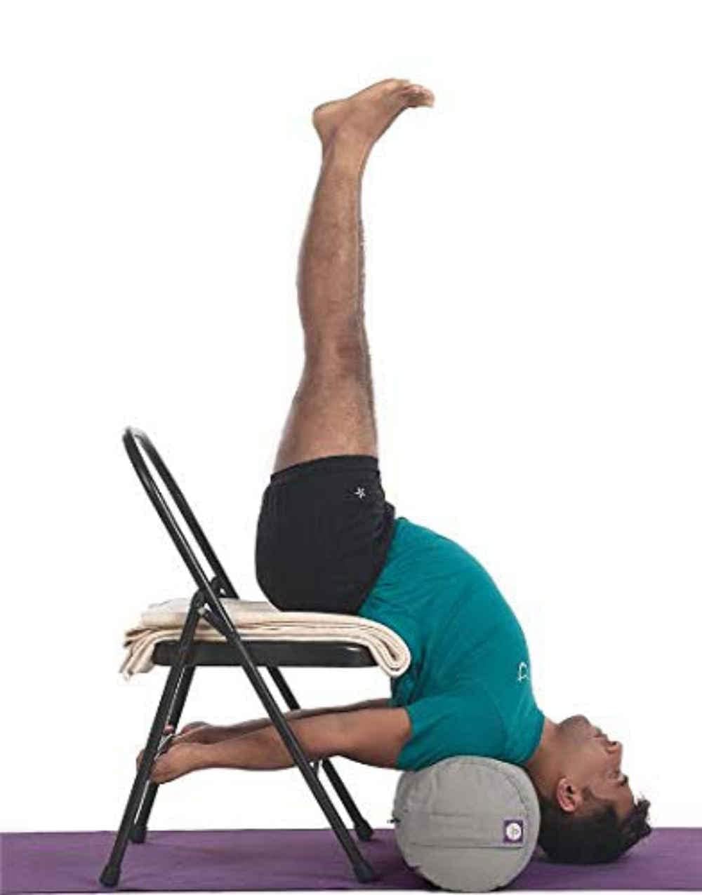 Chaises De Yoga,Chaise De Yoga Iyengar,Chaise D'inversion De Yoga,Chaise De Yoga en Métal Pune Yoga Chair,Chaise D'assistance Au Yoga,Chaise De Yoga Senior 2 Bars,Black