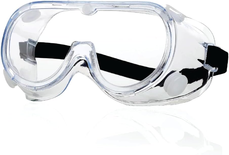 Robustt Safety Goggles for Chemical Protection with an Adjustable Strap and Minimum Lens Fogging (Pack of 1)