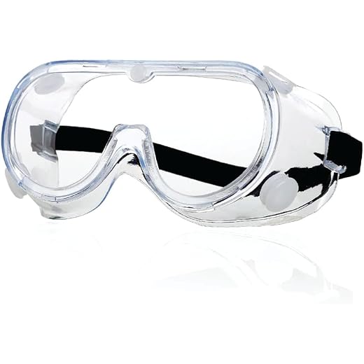 Robustt Safety Goggles for Chemical Protection with an Adjustable Strap and Minimum Lens Fogging (Pack of 1)