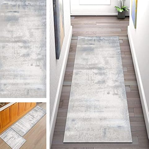 SGLGSTORE Runner Rug for Hallway Kitchen Non Slip Abstract Corridor Rugs Cover