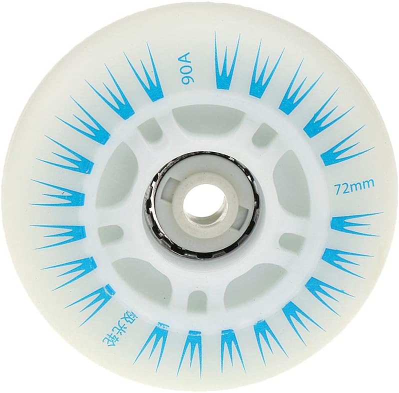 4pcs Flashing PU Wheels for Children Inline Skating - Faster, Safer, 72mm 76mm 80mm - Roller Skates Parts Set - Blue, 72mm