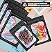 Funfery 100 pcs Black Mylar Holographic Resealable Bags,Clear Packaging Bag Odor Proof Foil Pouch Bag for Food Storage, Lipgloss, Jewelry, Eyelash Packaging for Small Business - 3x4.7 Inch