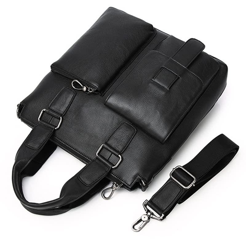 Vertical Tote Leather Briefcase Tote Shoulder Bag Large Travel Messenger Crossbody Bag4