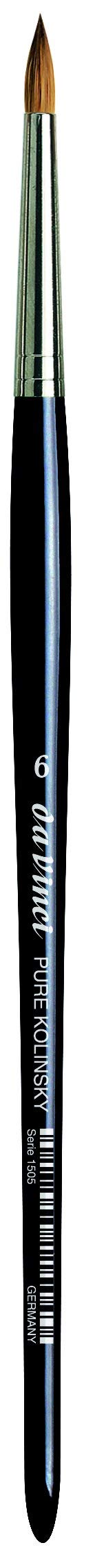 da Vinci Watercolor Series Maestro Paint Brush, Extra Short Retouch/Spotter Kolinsky Red Sable, Size 6 (1505-06)