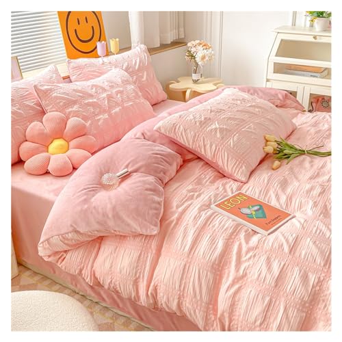 Parure de lit luxe en velours de lait épais et housse de couette flanelle haut de gamme
