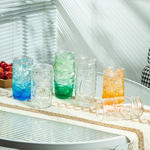 Vasos tiki grandes para servir té helado y combinados tropicales en reuniones familiares 4