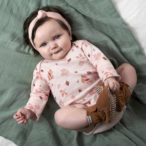 Image of Gerber Baby Bodysuits Long-Sleeve Cotton Onesies 6-Pack for Girls Newborn