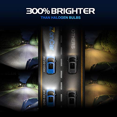 Image of SEALIGHT 9007 /HB5 Light Bulbs, 120000LM Ultra Bright 6500K Cool White, 1:1 Mini Size 22000RPM Cooling Fan, IP68 Error-Free Plug-N-Play Fog Light Pack of 2