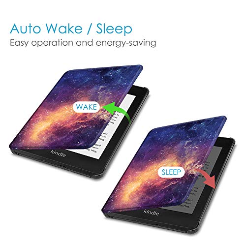 Image of Fintie Slimshell Case for 6 inch Kindle Paperwhite (10th Generation, 2018 Release) - Premium Lightweight PU Leather Cover with Auto Sleep /Wake for Amazon Kindle Paperwhite E-Reader, Galaxy