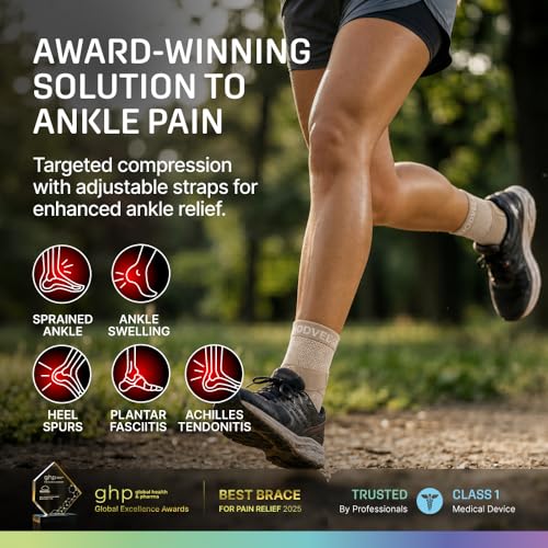 Image of Modvel Foot & Ankle Brace Socks with Adjustable Support Strap - Compression Sleeve for Sprained Ankle, Plantar Fasciitis Relief Tendonitis & Arthritis, Stabilizing Foot & Ankle Support for Women & Men