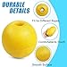 SILANON Rope Floats Marine Buoy Floats,4/6pcs Crab Trap Floats Buoy Fishing Marker Buoys Oval Water Floats Ski Rope Floats for Boats Pool Kayak Crabbing Trail Dock,Yellow