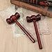 2 Pcs Brown Handmade Wooden Judge Gavel, Vintage Auction Courtroom Judge Hammer Gavels Mallets for Cosplay Lawyer Justice Costume Props and Clothing Accessories, Office Desk and Workspace Organizers