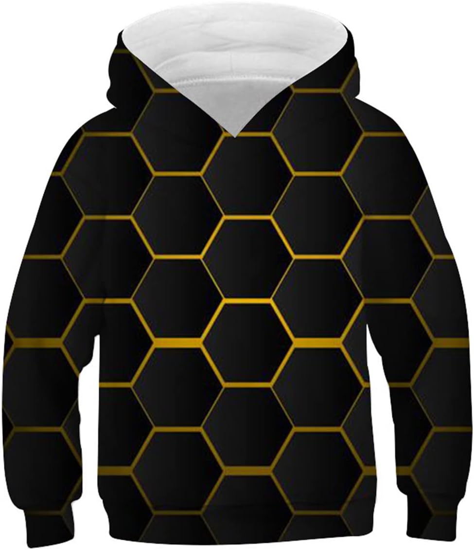 Ocean Plus Jongens Kleurrijke Hoodie Wolf Digitale Print Hoodie
