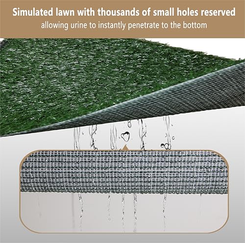 Image of NESIGHTION--Dog Toilet that Can Drain Water, Dog Urinal.25 * 20 * 2 in | Includes a 6.6-foot drainage pipe that allows pet urine to flow away directly, saving the owner's time