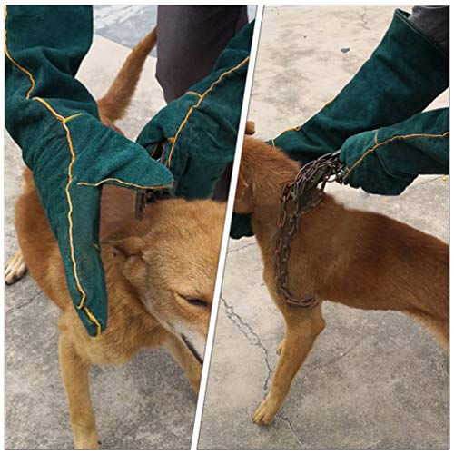 VILLCASE 1 par de Manipulação De Animais Anti-Mordida Luvas de Zero Réptil Animal de Estimação Mordi