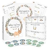 Beautiful Baby Memory Book with Keepsake Box and Stickers - First 5 Years Gender Neutral Journal Records All Your Baby Girl/Boy's Milestones - Scrapbook Album To Collect Photos and Precious Memories