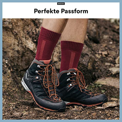 Snocks Wandersocken Damen & Herren Outdoor Trekkingsocken mit Merinowollanteil – Bild 3