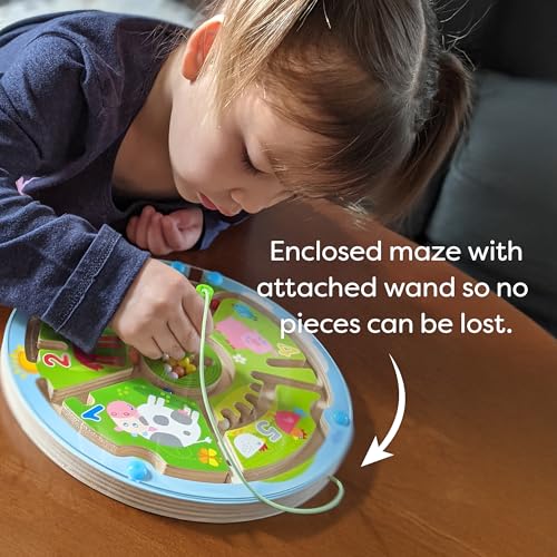 Image of HABA Busy Board for Toddlers 2-4: Number Maze Magnetic Puzzle Game - Toddler Travel Toys for Preschoolers, STEM Toy Encourages Color Recognition, Fine Motor & Counting