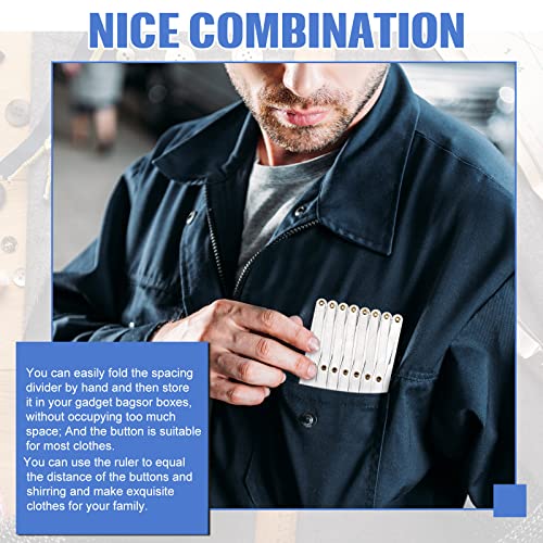 9 Pieces Expanding Sewing Gauge Aluminum Sewing Gauge Quilting Button Sewing Tool 24 Inch Equal Space Divider Expandable Sewing Tools With Black Buttons For Crafting Pleating Button Space #TOP5