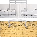 2 Pcs Metal Music Book Clip, Music Stand Clips, Partition Clips, Piano Music Signet, Music Page Holder for Note Paper, Livres, Guitare, Violon, Clavier, Musiciens