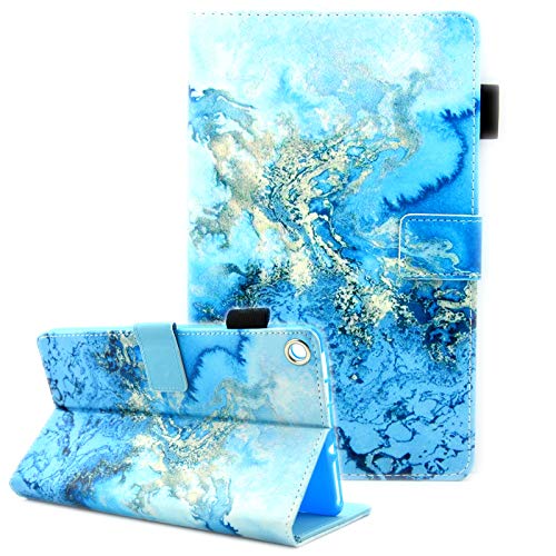 Case for Amazon Fire HD 8 Old Model (Fits 2018 2017 2016 Version, 8th 7th 6th Gen),Not Fit All-New HD 8 10th Gen 2022 Tablet, Fvimi Leather Folio Smart Cover with Auto Wake Sleep, Gold Marble