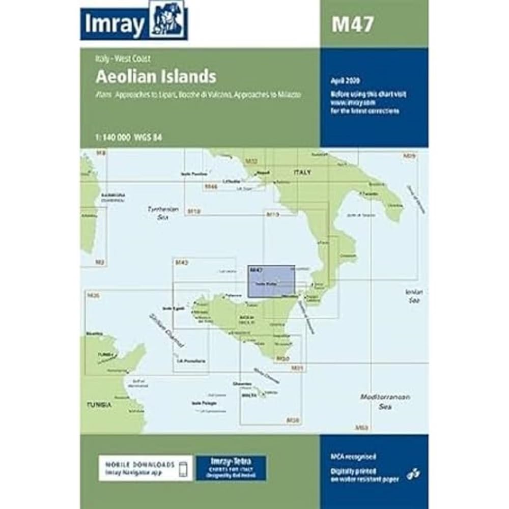 Imray Chart M47: Aeolian Islands (M Series)