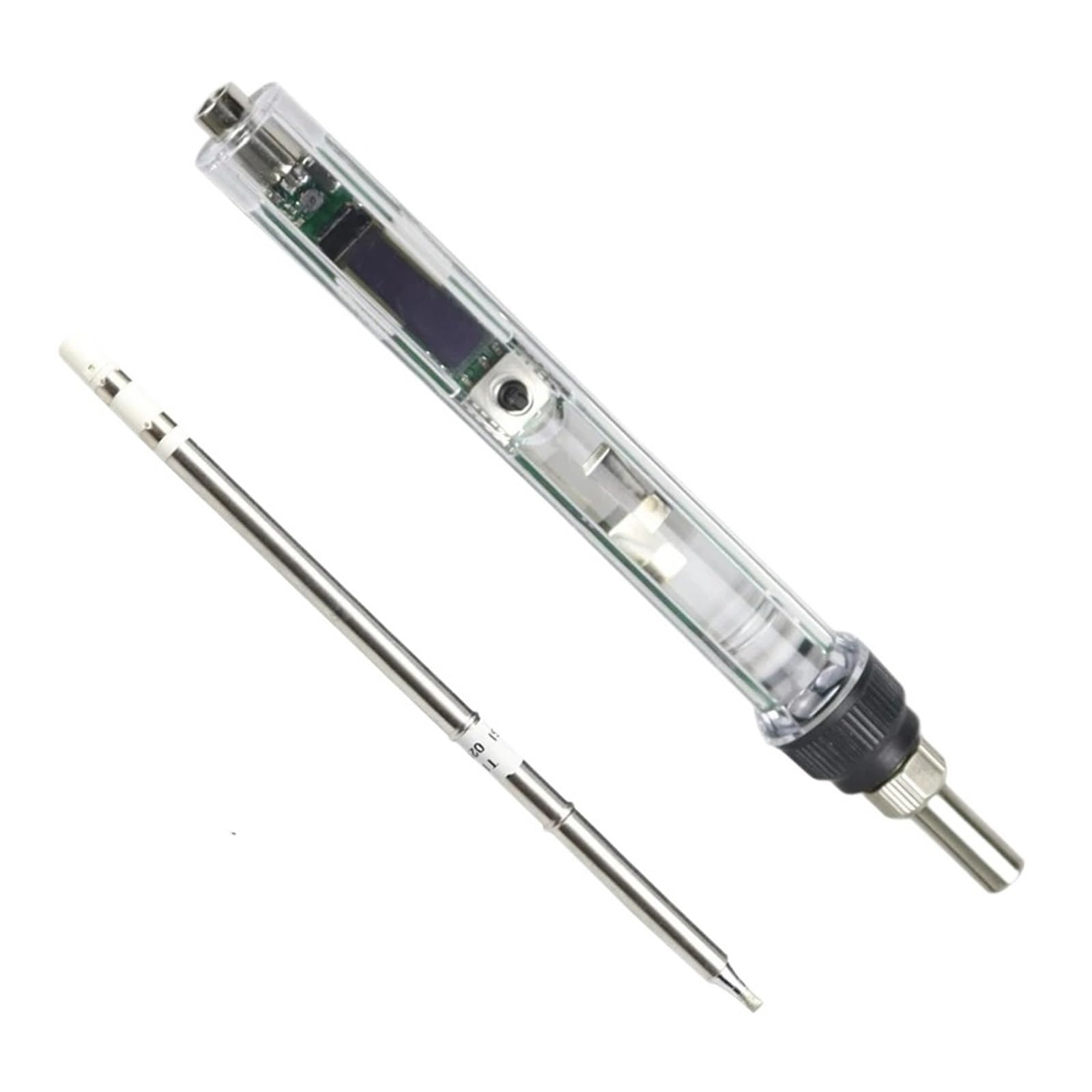 Zestaw lutownicy Mini Lutownica DC 12-24V 72W Cyfrowa OLED Regulowana Temperatura Spawanie Elektryczne Końcówka Lutownicza Narzędzie Stacji(With T12-D24)