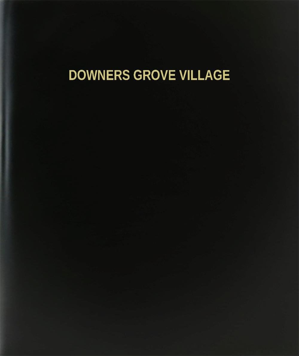 BookFactory Downers Grove Village Log Book/Journal/Logbook - 120 Page, 8.5''x11'', Black Hardbound (XLog-120-7CS-A-L-Black(Downers Grove Village Log Book))