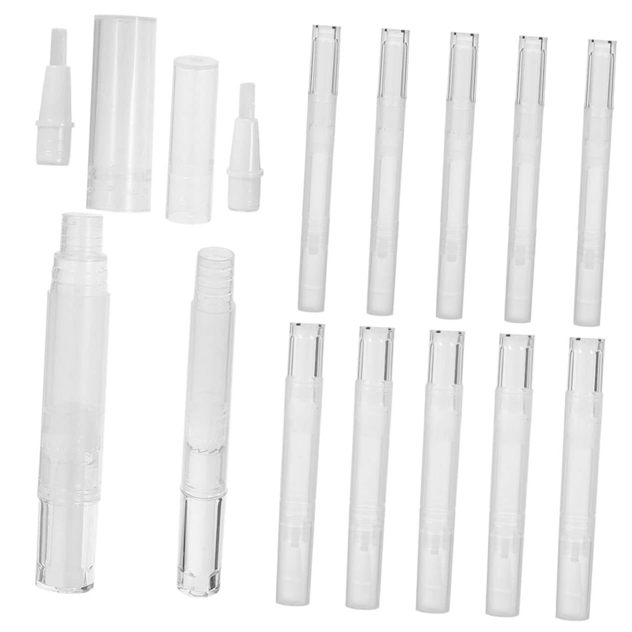 Beavorty Juego De 3 Bolígrafos Compactos para De Cutículas para Mujer con Tubos De Brillo Labial Vacíos 12 Unidades X 3