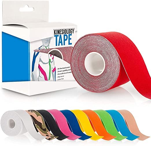 R A ProductsR A Products Kinesiology Waterproof Tape Elastic Muscle Support Tape For Exercise,Sports Injury Recovery,Muscle Support,Pain Relief,Joint Support And Physiotherapy(5Cm X 5M)(Red)