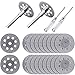 20 Pièces 22 mm Diamant Coupe Roue avec 4 Pièces 3 mm Mandrin et 2 Pièces Tournevis en Cristal Croisé pour Outils Rotatifs Dremel