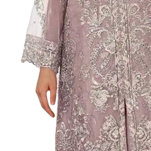 Image of Women's Net Multicolor Heavy Embroidery & Sequin Work Designer Stitched Salwar Suit