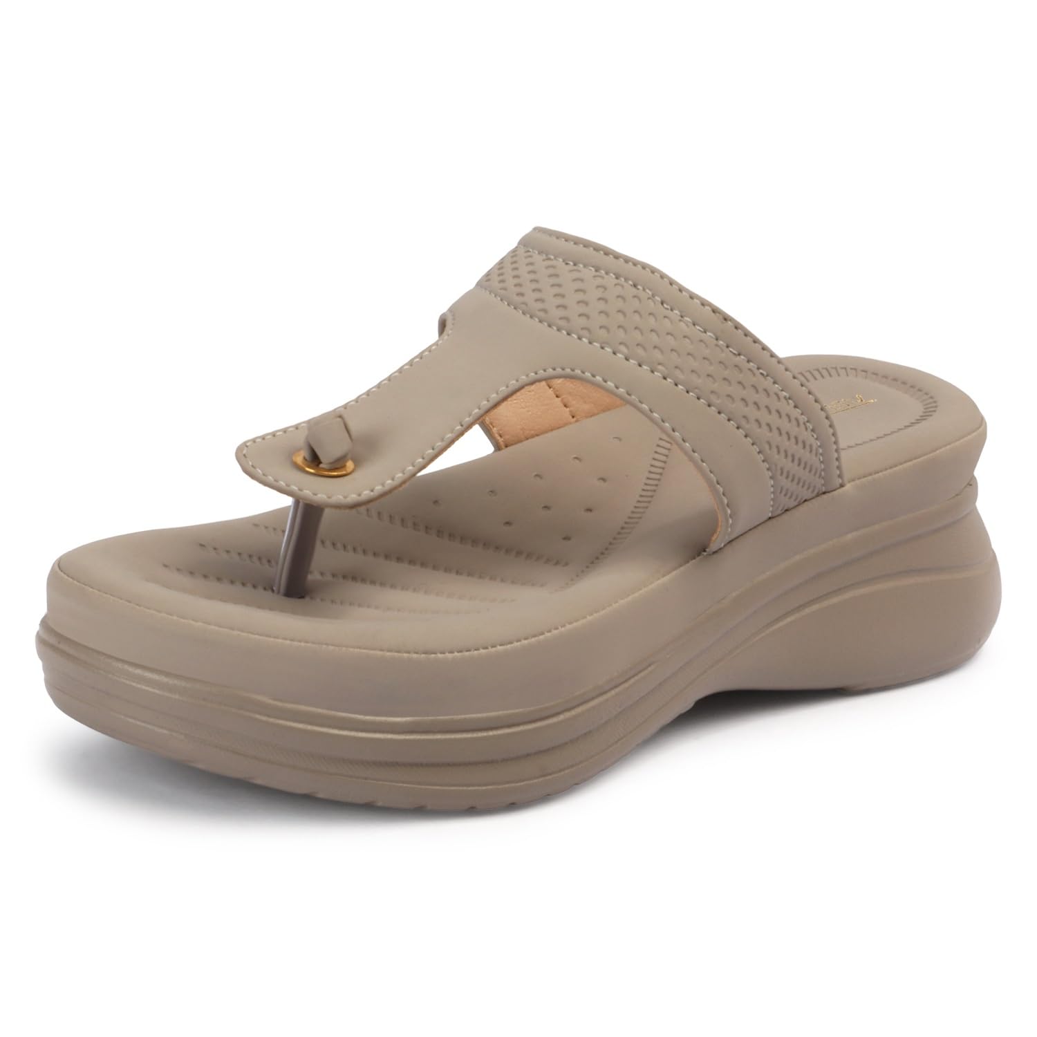vendoz Sandals Wedges for Women Stylish Flat | Lightweight Comfortable Slip-On Sandals for Women | Soft Cushioned Footbed for All Day Comfort| Doctor Sole Orthopedic Durable Footwear SD406-picture-0