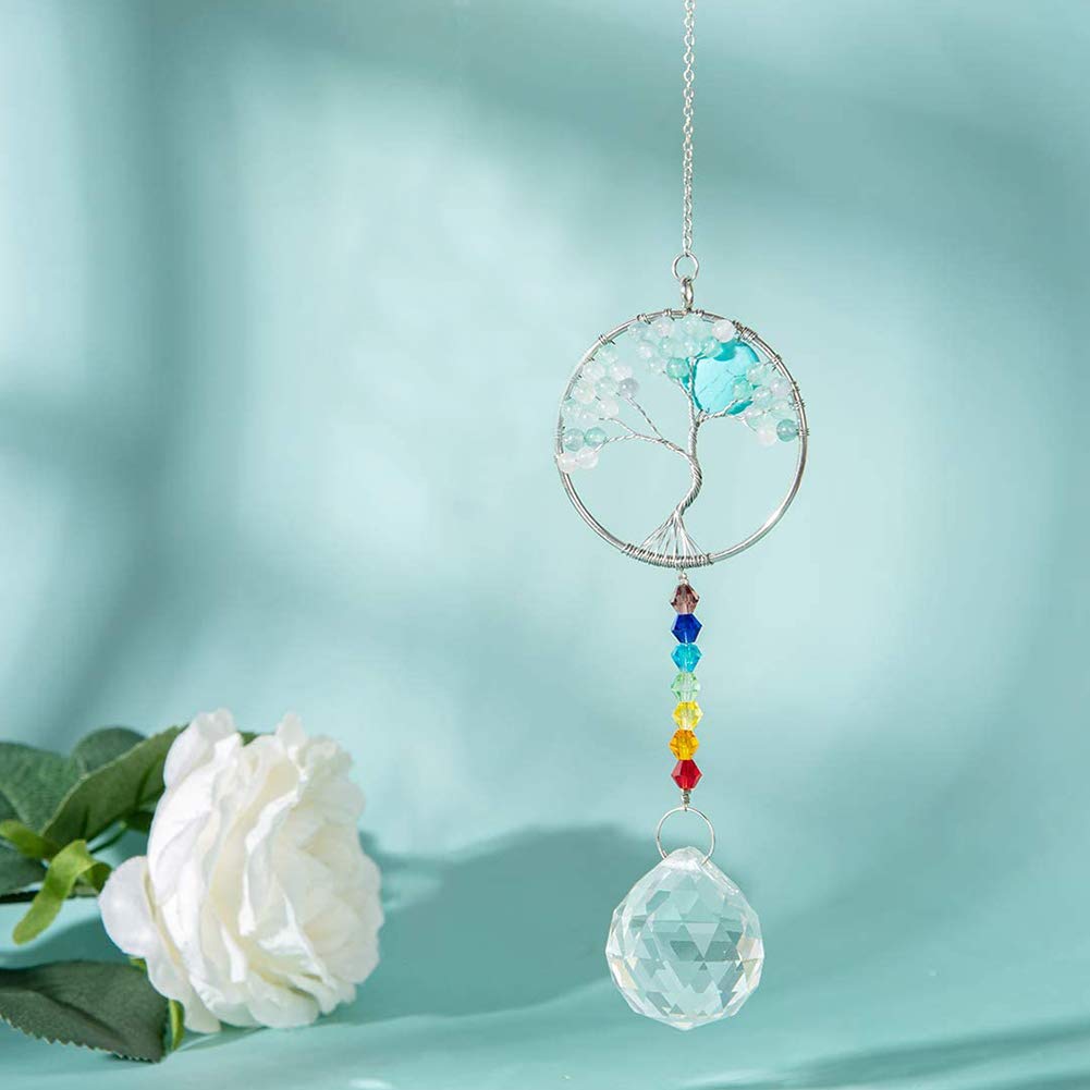 8 Acchiappasole Cristallo Con Prisma Arcobaleno - Decorazione Luce Sole - Foto 5