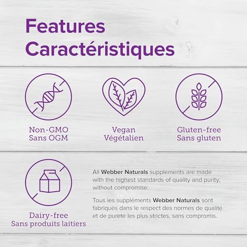 Webber Naturals Quercetin 500 mg, 60 Capsules, Antioxidant Support, Vegan - Image 3