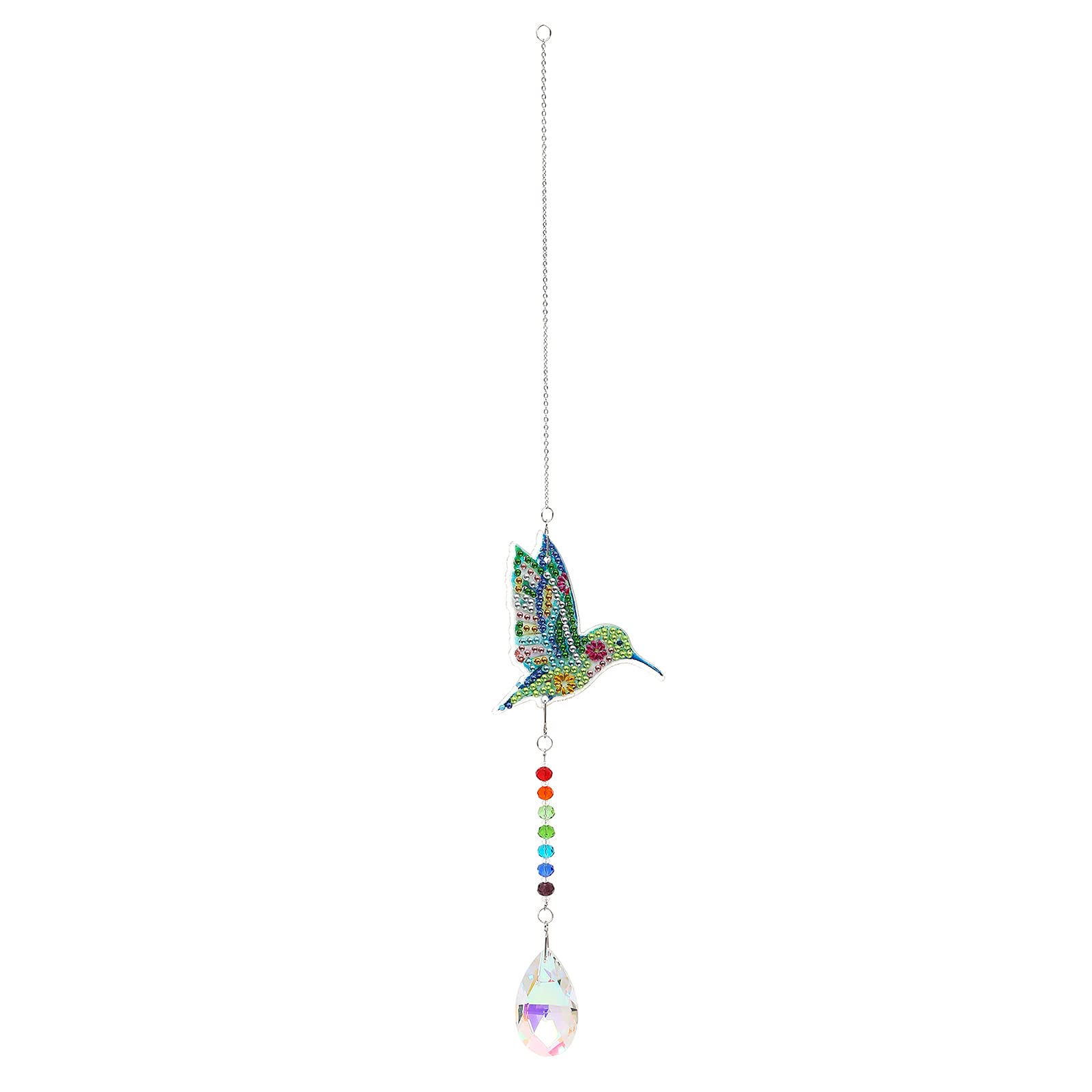 5D Diamond Painting Wind Chime Suncatcher Kits DIY Window Hangings Sun Catchers Diamond Art Crystal Hanging Decoration for Home, Garden, Bedroom, Indoor and Outdoor (Bird)