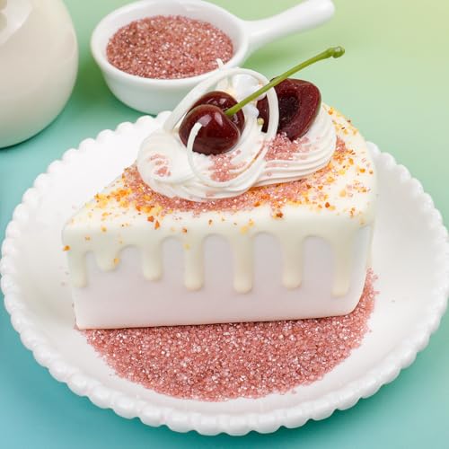 Image of Rose Gold Sanding Sugar Sprinkles, 4.6 oz Edible Sparkling Sugar Crystals for Baking Topping, Cupcakes, Cookies, Ice Cream & Cake Decorating, Wedding Party Valentines Romantic Birthday Supplies