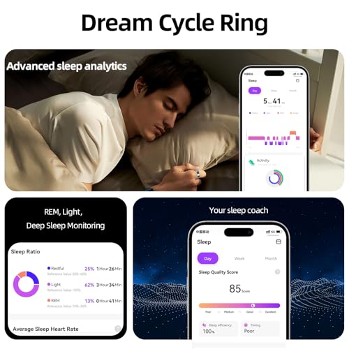 Image of Smart Ring for Women & Men Fitness Sleep Heart Tracker