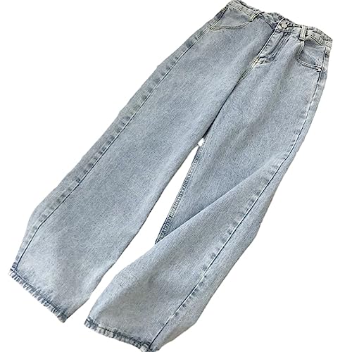 High Waist Women's Fashion Jeans Wide Leg Pants Trousers Bagge Jeans2