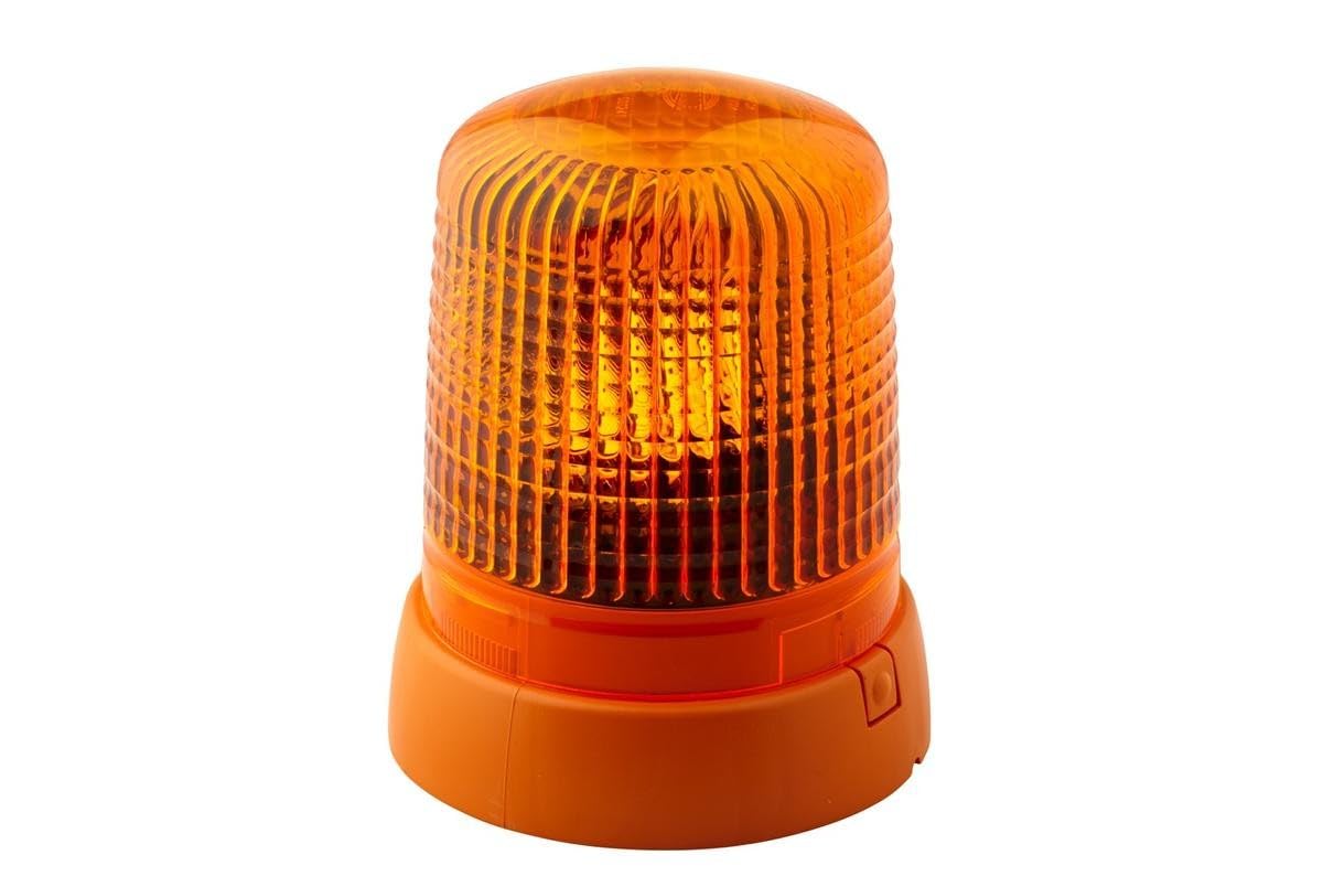 HELLA 2RL 008 061-111 Halogen-Rotating Beacon - KL 7000 - 24V - Yellow - mounting/Bolted - Plug: Blade Terminal