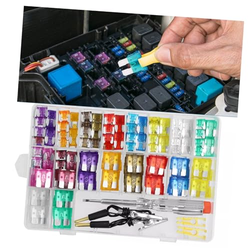 Kit de 300 fusibles para automóvil DECHOUS con probador, apto para autos, camiones, embarcaciones, SUV y motocicletas, resistente a altas temperaturas y con almacenamiento versátil miniatura 4