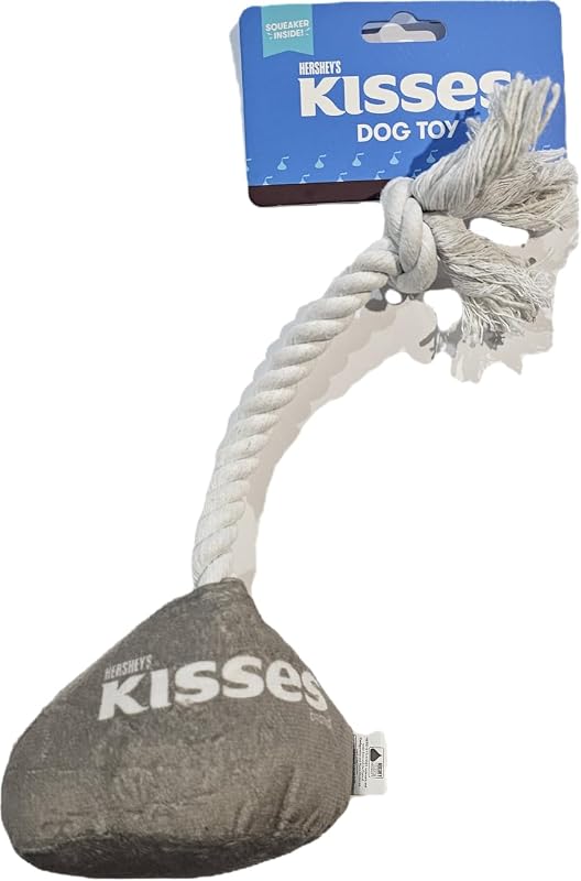 Brinquedo de Corda Trançada para Cães HERSHEY'S Kissees Branco e Marrom – Médio