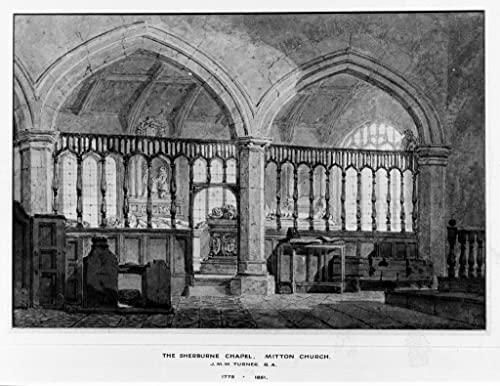 Toile de William Turner Sherburne Chapel décor de salon classique poster 50x70cm SERENDIPITP