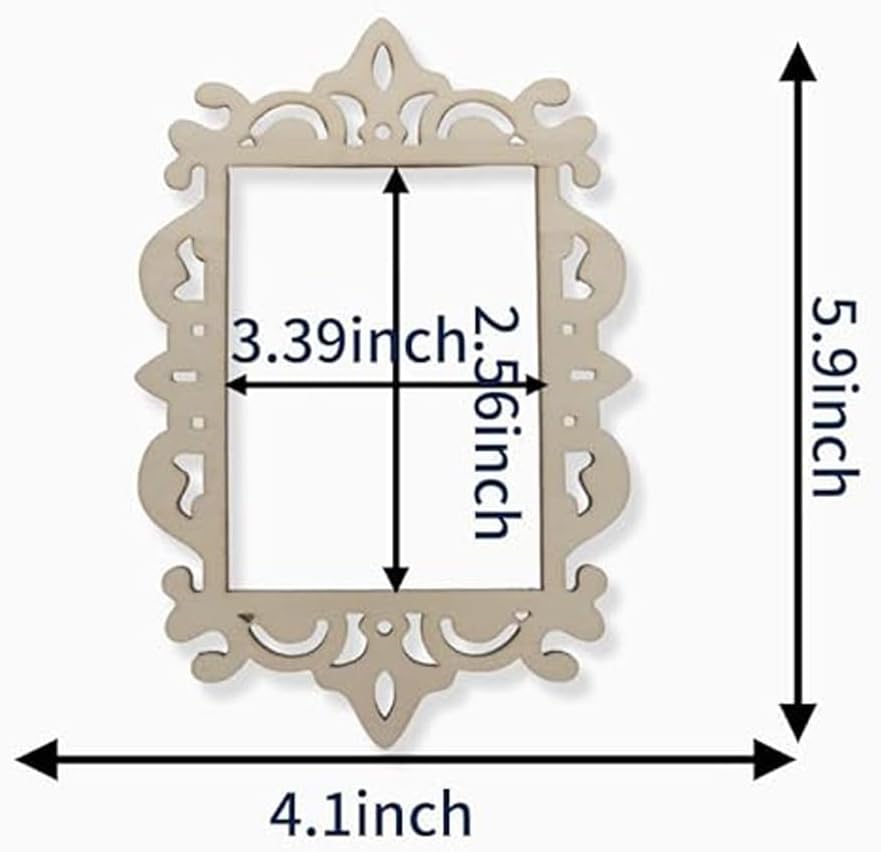 12-Piece Unfinished Wooden DIY Photo Frames, 5.9 Inch Vertical Rectangle, Decorative & Hanging Ornaments, Ideal for Photo Display, Home Decor & Craft Projects image 2